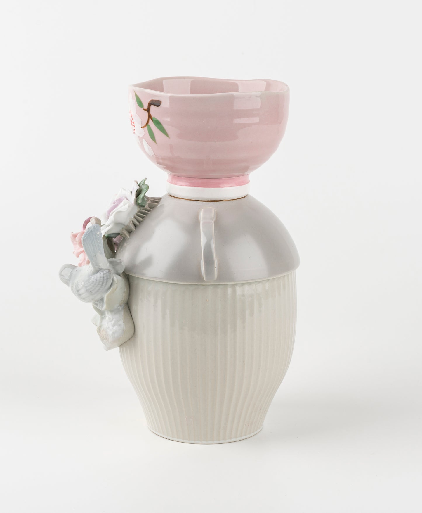 Hand Made Vase with Bird