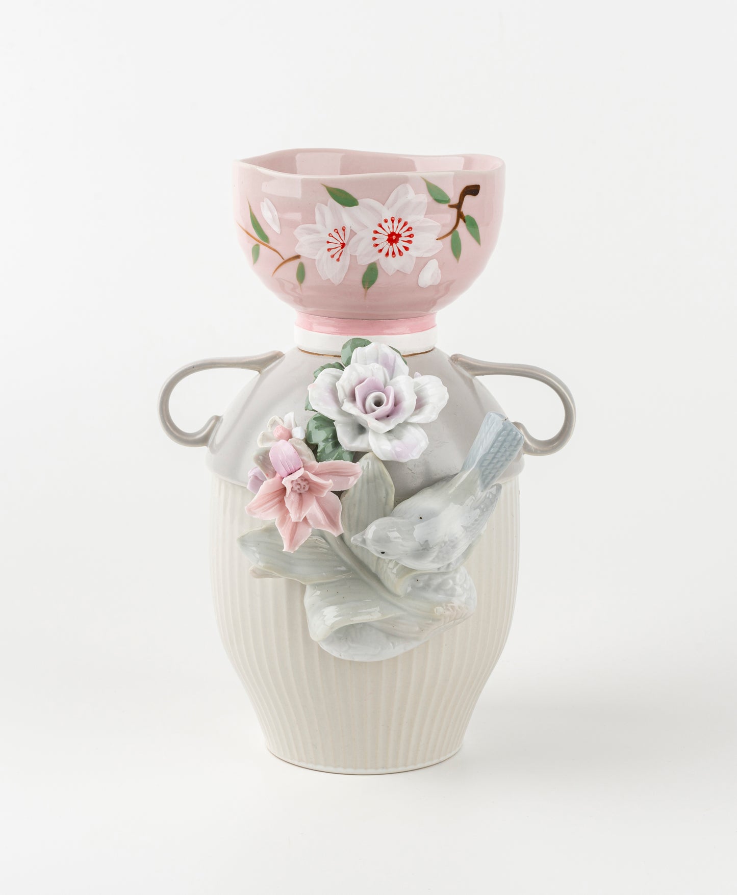 Hand Made Vase with Bird