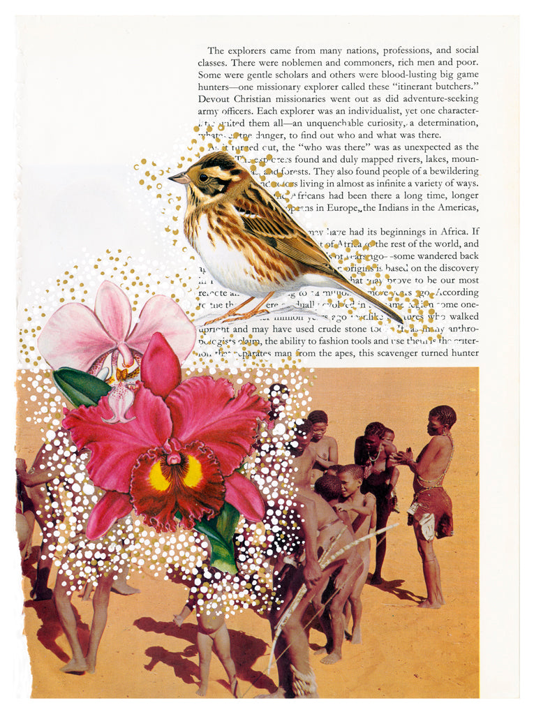 The Explorers Hand Made Paper Collage 