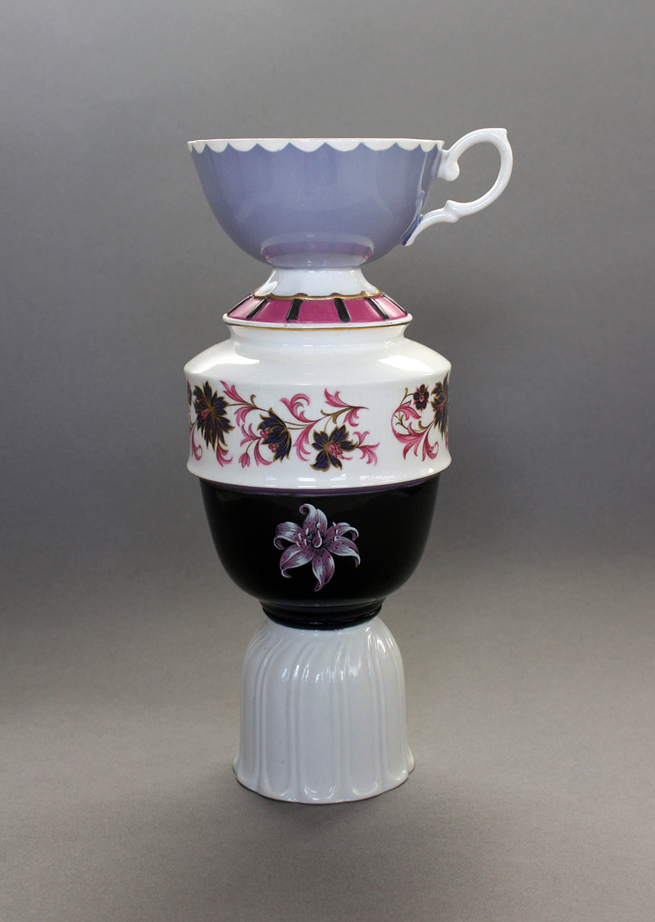Black Pink Collage Vase