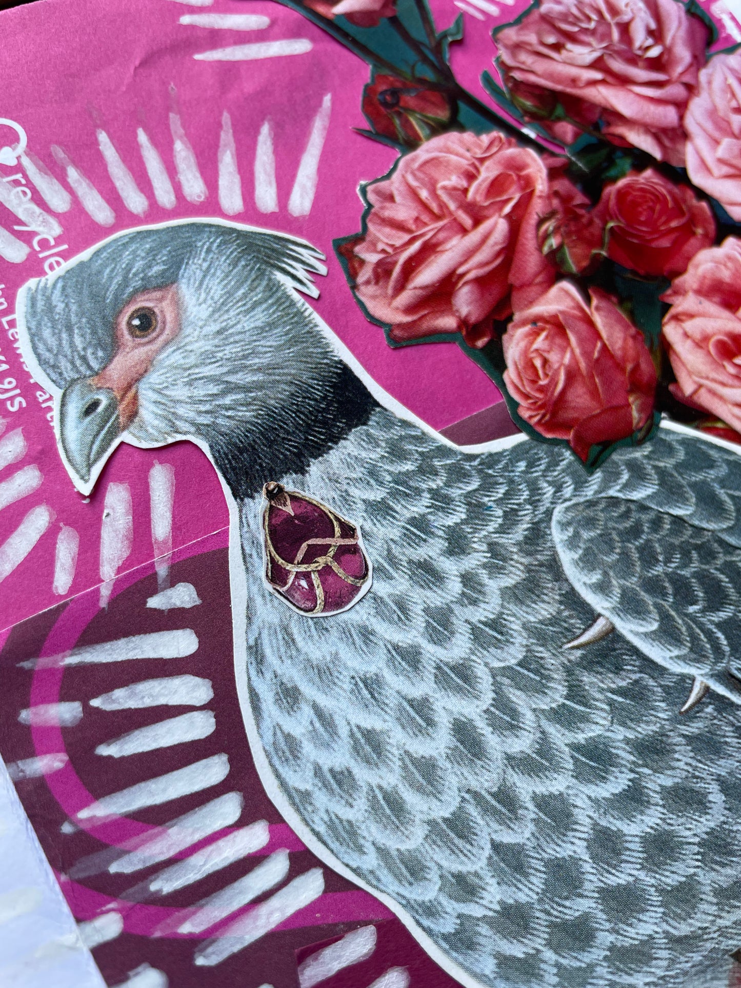 Pink Bird with Jewel